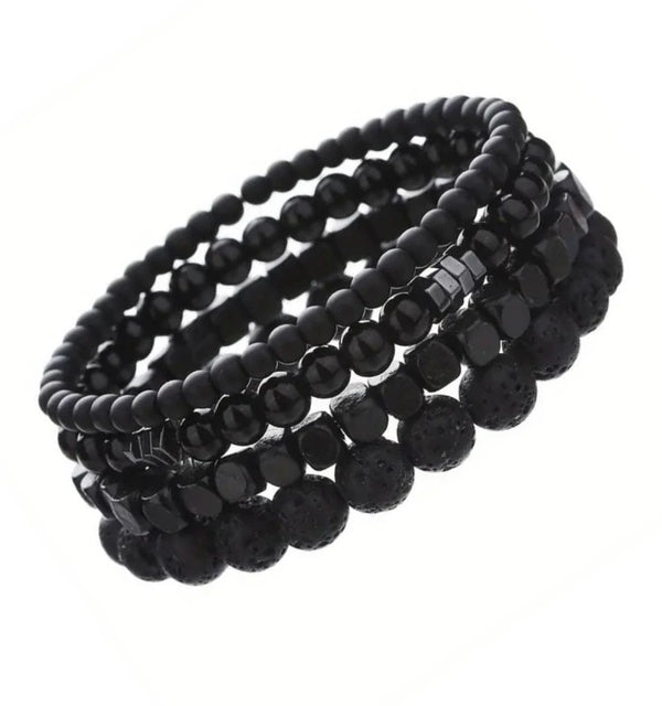 Vyriška apyrankė A3, juoda A23