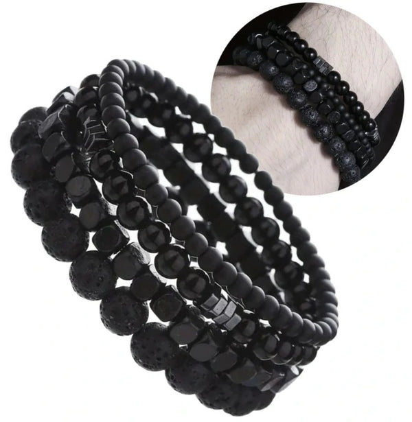 Vyriška apyrankė A3, juoda A23