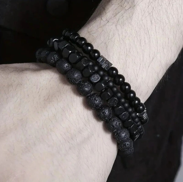 Vyriška apyrankė A3, juoda A23