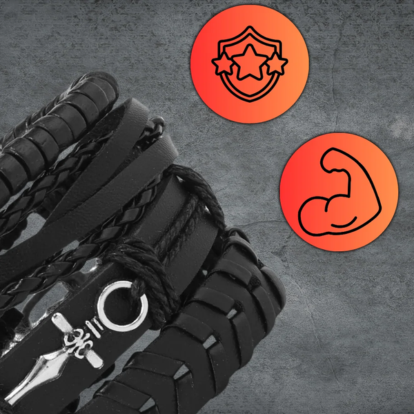 Vyriška apyrankė P1, juoda A12