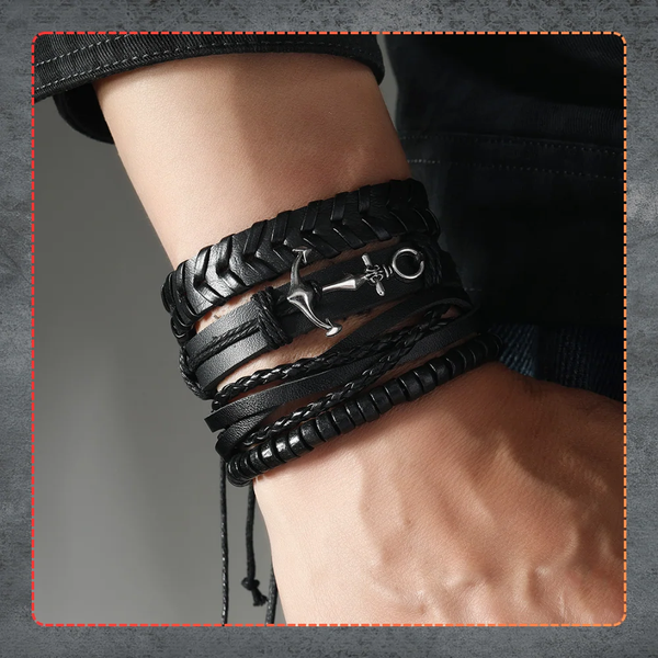 Vyriška apyrankė P1, juoda A12