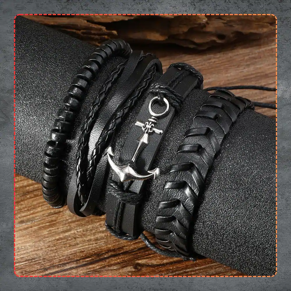 Vyriška apyrankė P1, juoda A12