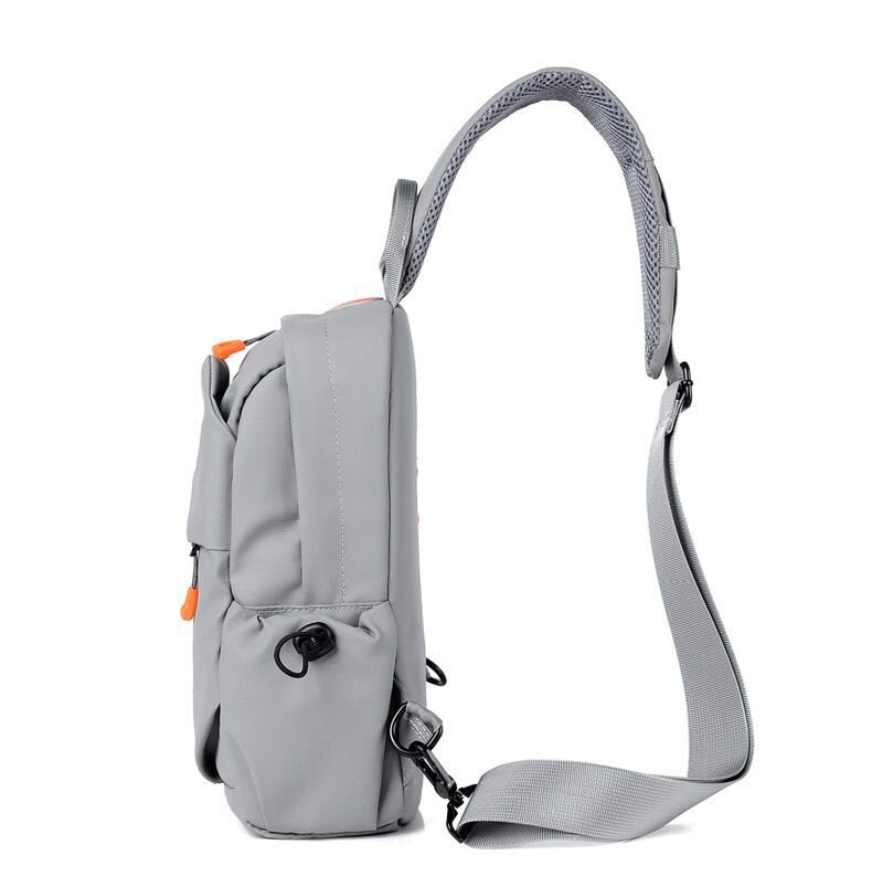 Vyriška daugiafunkcė anti-theft USB per petį nešiojama kuprinė, juoda