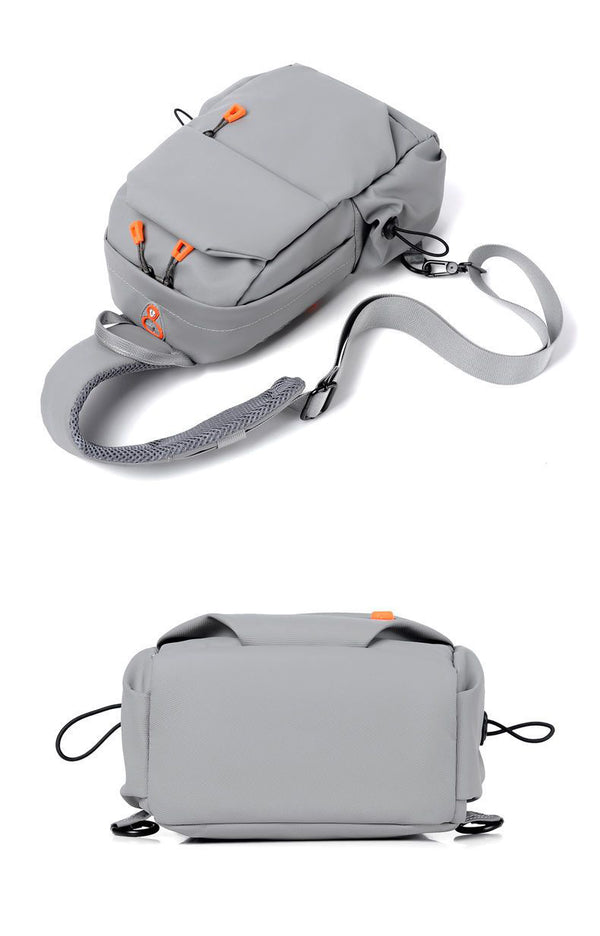 Vyriška daugiafunkcė anti-theft USB per petį nešiojama kuprinė, pilka