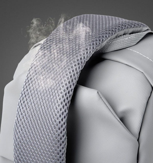 Vyriška daugiafunkcė anti-theft USB per petį nešiojama kuprinė, pilka