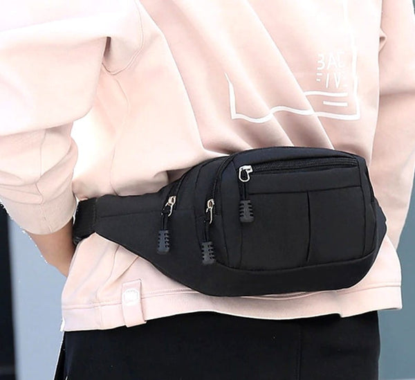 Vyriška juosmens rankinė, krepšys R42, juoda R227