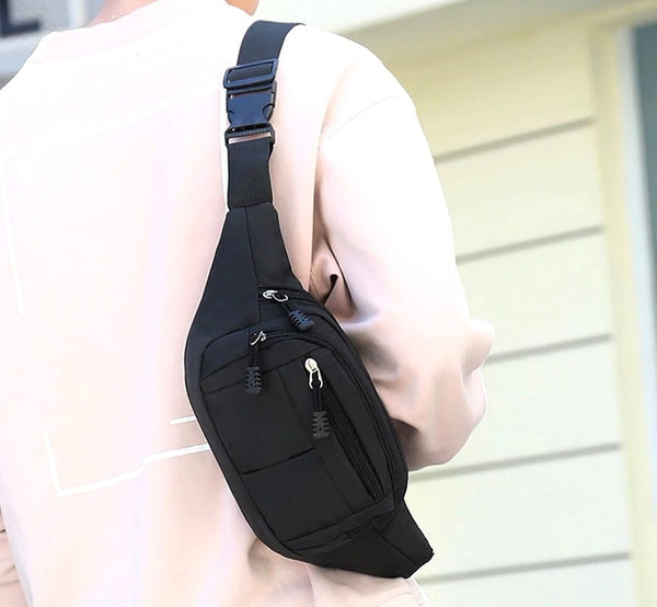 Vyriška juosmens rankinė, krepšys R42, juoda R227