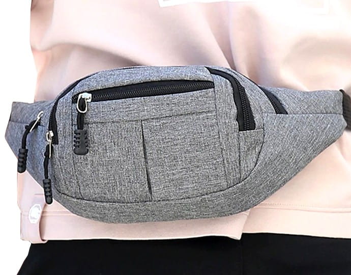 Vyriška juosmens rankinė, krepšys R42, pilka R226