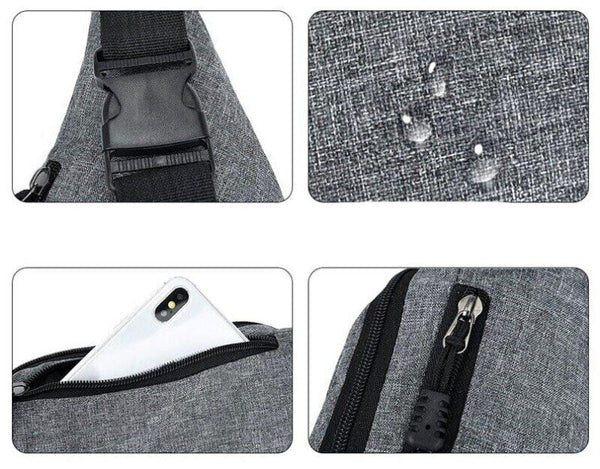 Vyriška juosmens rankinė T119, mėlyna R232