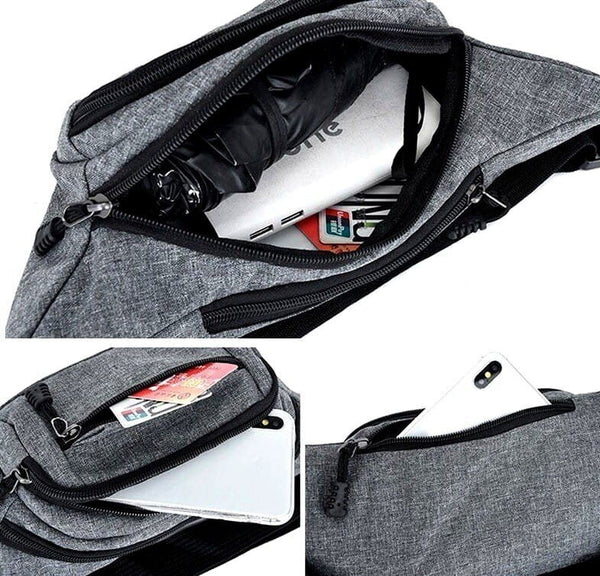 Vyriška juosmens rankinė T119, tamsiai pilka R231