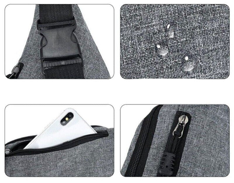 Vyriška juosmens rankinė T119, tamsiai pilka R231