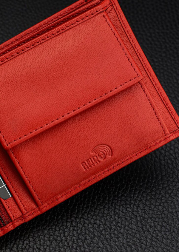 Vyriška natūralios odos piniginė Stevens Z02/BR-325-R, RFID apsauga