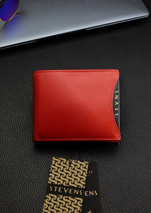 Vyriška natūralios odos piniginė Stevens Z02/BR-325-R, RFID apsauga