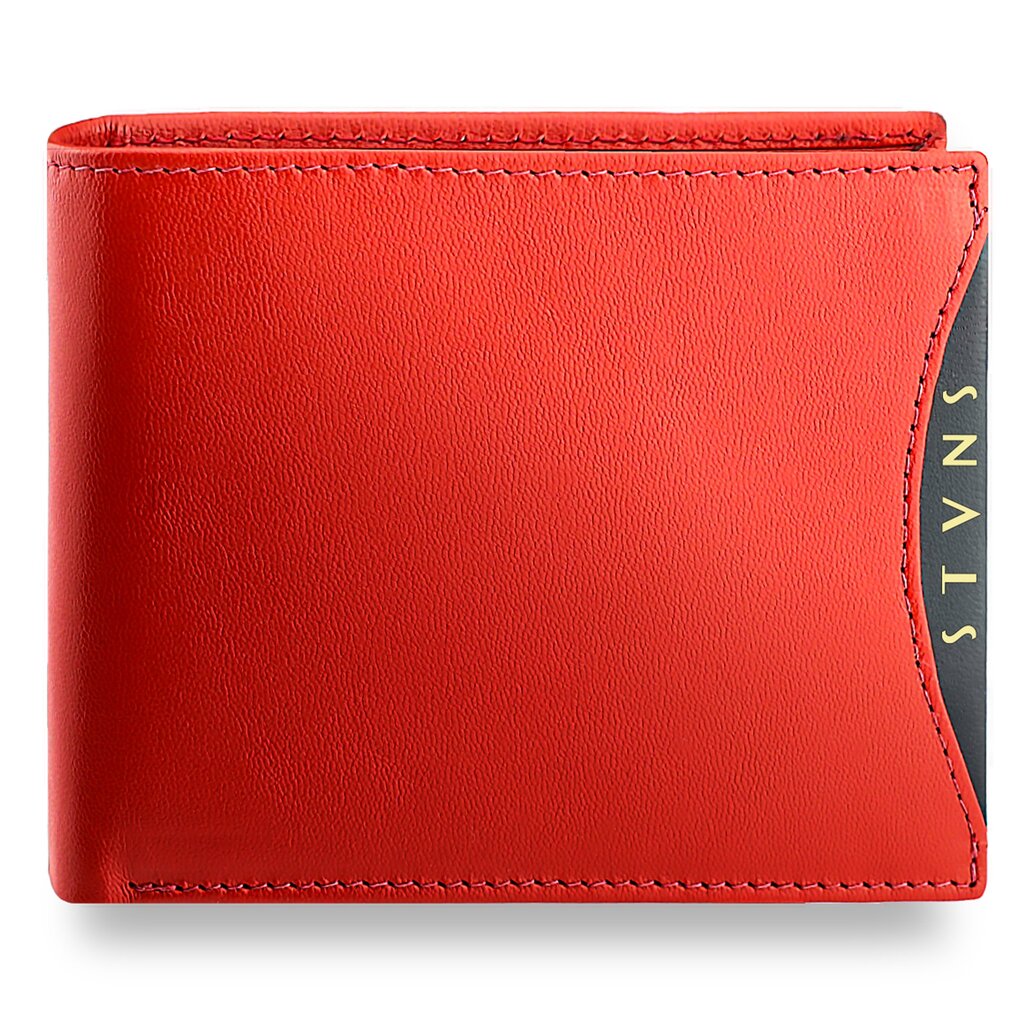 Vyriška natūralios odos piniginė Stevens Z02/BR-325-R, RFID apsauga