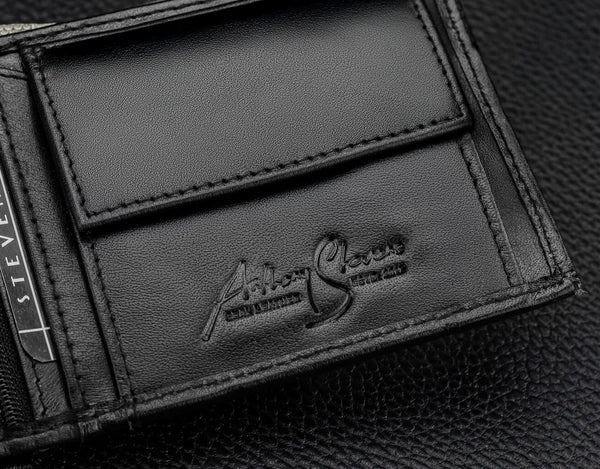 Vyriška natūralios odos piniginė Stevens Z05-325-R, RFID apsauga