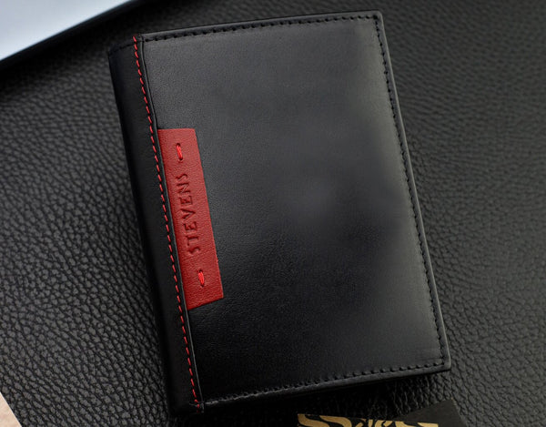 Vyriška natūralios odos piniginė Stevens Z05-326-R, RFID apsauga