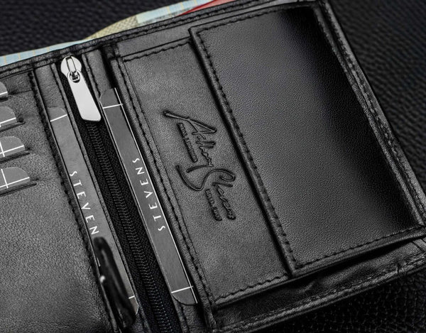 Vyriška natūralios odos piniginė Stevens Z05-326-R, RFID apsauga