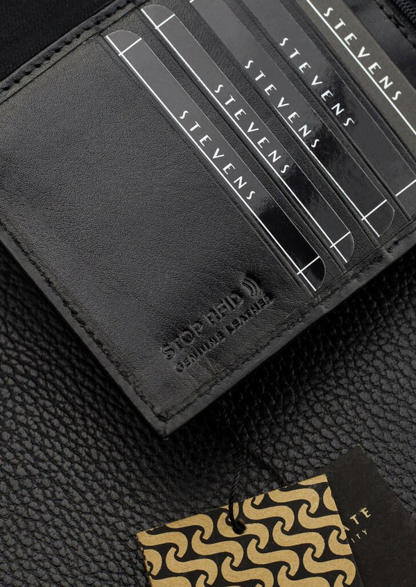 Vyriška natūralios odos piniginė Stevens Z05-8888-R, RFID apsauga