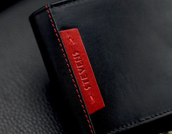 Vyriška natūralios odos piniginė Stevens Z05-8888-R, RFID apsauga