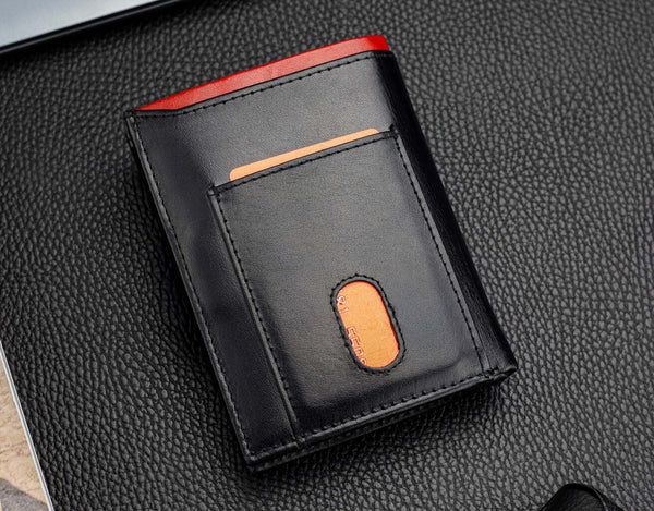 Vyriška natūralios odos piniginė Stevens Z06-326-R, RFID apsauga