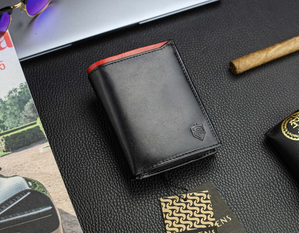 Vyriška natūralios odos piniginė Stevens Z06-326-R, RFID apsauga