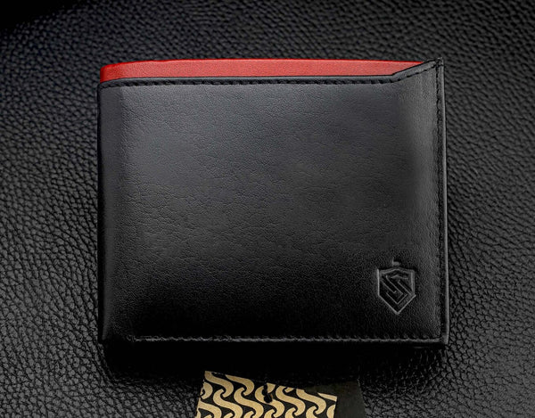 Vyriška natūralios odos piniginė Stevens Z06-8888-R, RFID apsauga