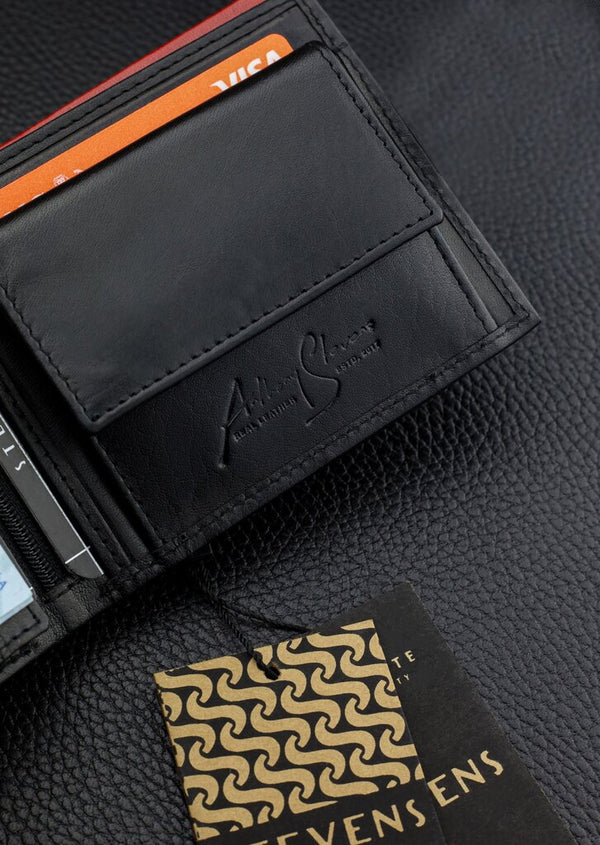 Vyriška natūralios odos piniginė Stevens Z06-8888-R, RFID apsauga