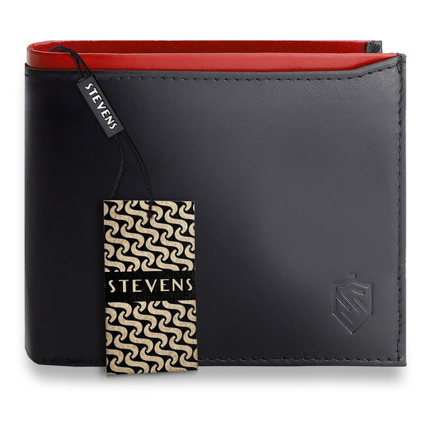 Vyriška natūralios odos piniginė Stevens Z06-8888-R, RFID apsauga