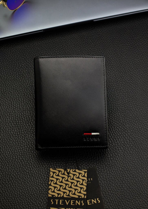 Vyriška natūralios odos piniginė Stevens Z07-326-R, RFID apsauga