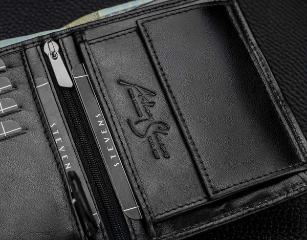 Vyriška natūralios odos piniginė Stevens Z07-326-R, RFID apsauga