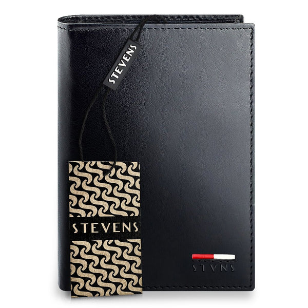 Vyriška natūralios odos piniginė Stevens Z07-326-R, RFID apsauga