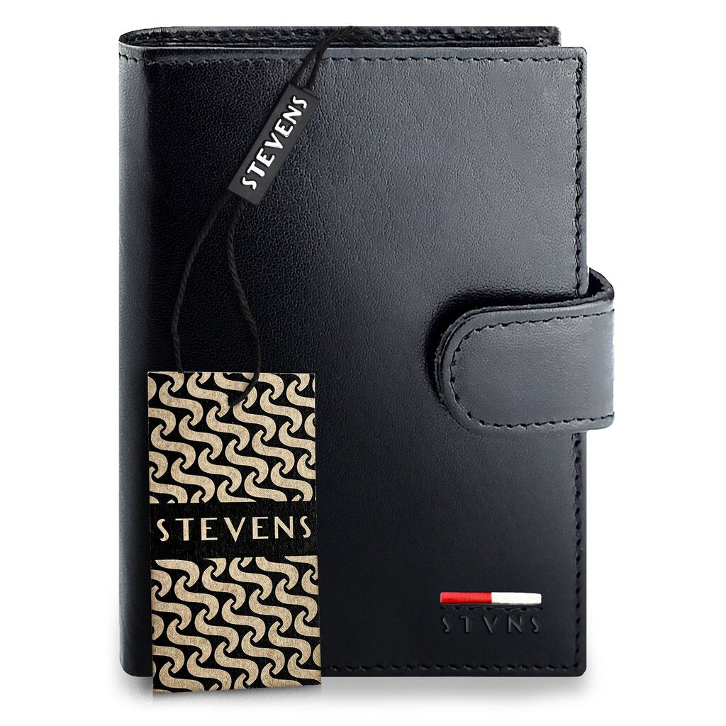 Vyriška natūralios odos piniginė Stevens Z07-326A-R, RFID apsauga