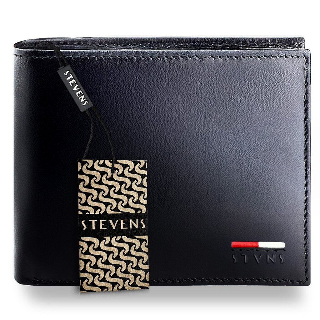 Vyriška natūralios odos piniginė Stevens Z07-8888-R, RFID apsauga