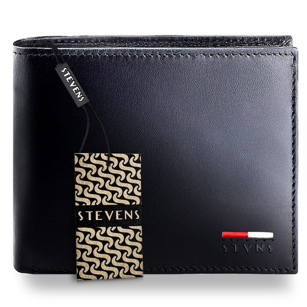 Vyriška natūralios odos piniginė Stevens Z07-8888-R, RFID apsauga