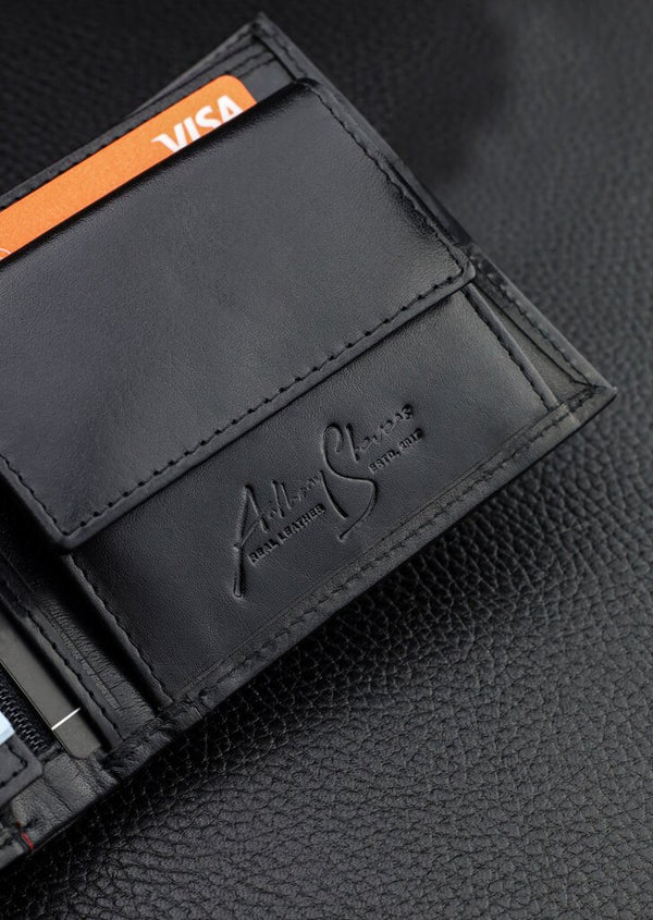 Vyriška natūralios odos piniginė Stevens Z07-8888-R, RFID apsauga