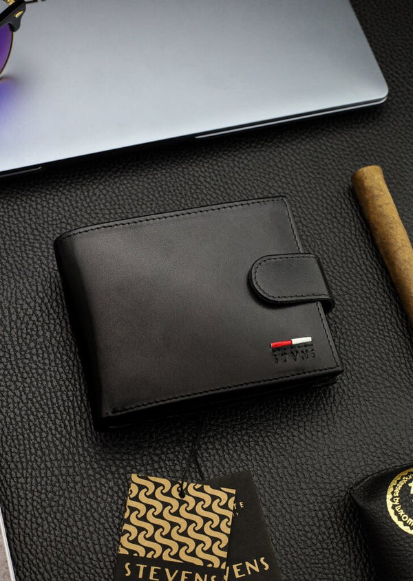 Vyriška natūralios odos piniginė Stevens Z07-8888A-R, RFID apsauga