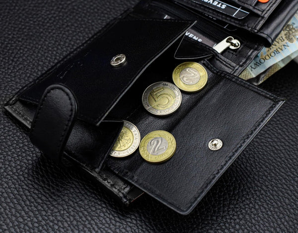 Vyriška natūralios odos piniginė Stevens Z07-8888A-R, RFID apsauga