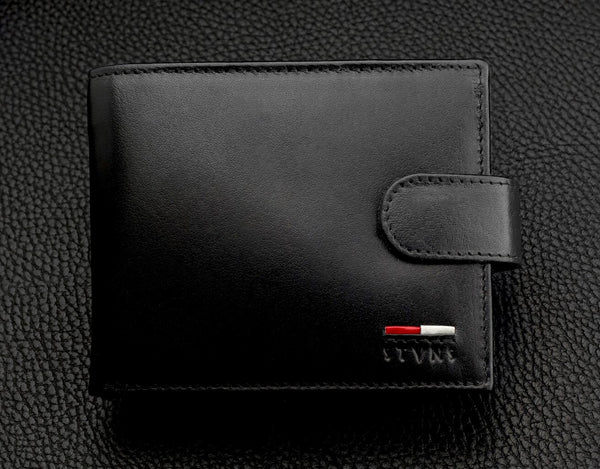 Vyriška natūralios odos piniginė Stevens Z07-8888A-R, RFID apsauga