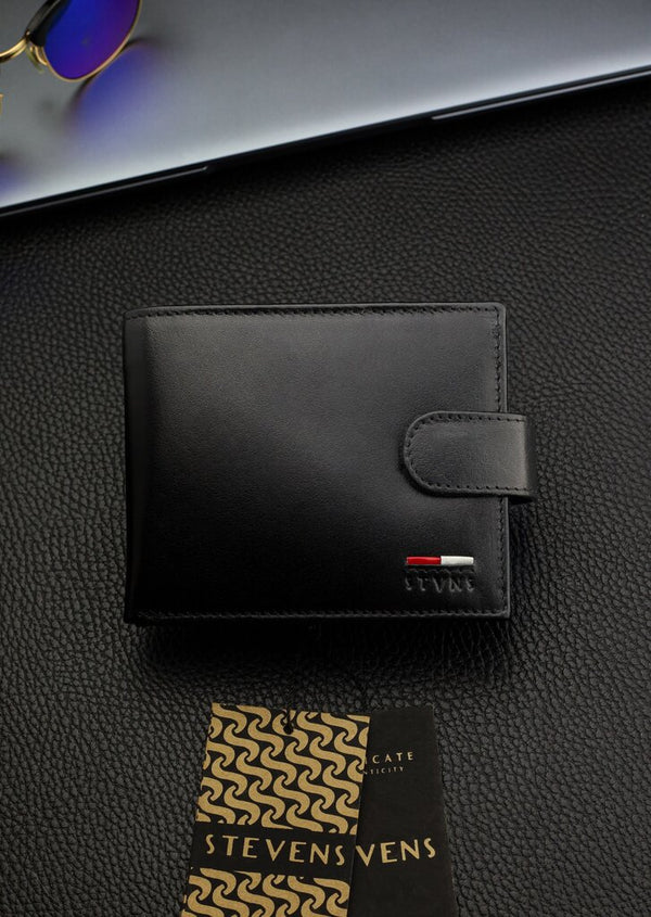 Vyriška natūralios odos piniginė Stevens Z07-8888A-R, RFID apsauga