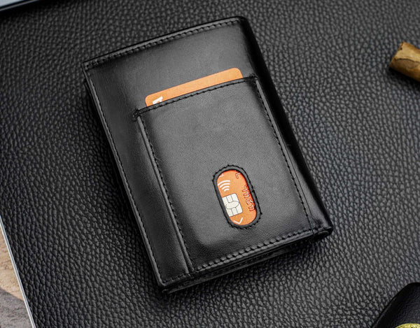 Vyriška natūralios odos piniginė Stevens Z08-326-R, RFID apsauga