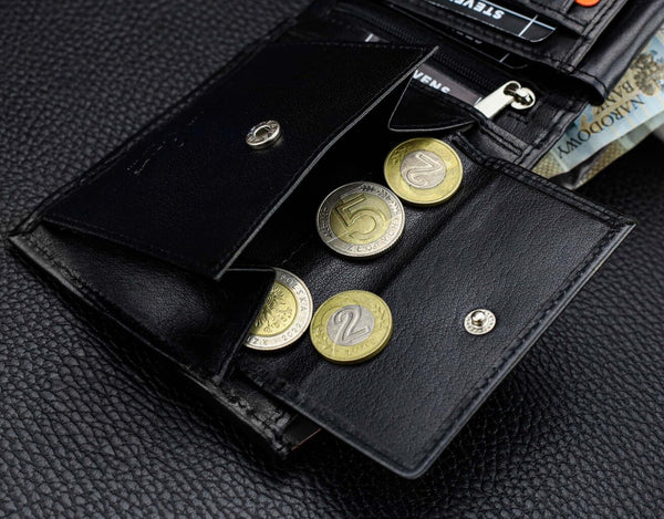 Vyriška natūralios odos piniginė Stevens Z08-8888-R, RFID apsauga