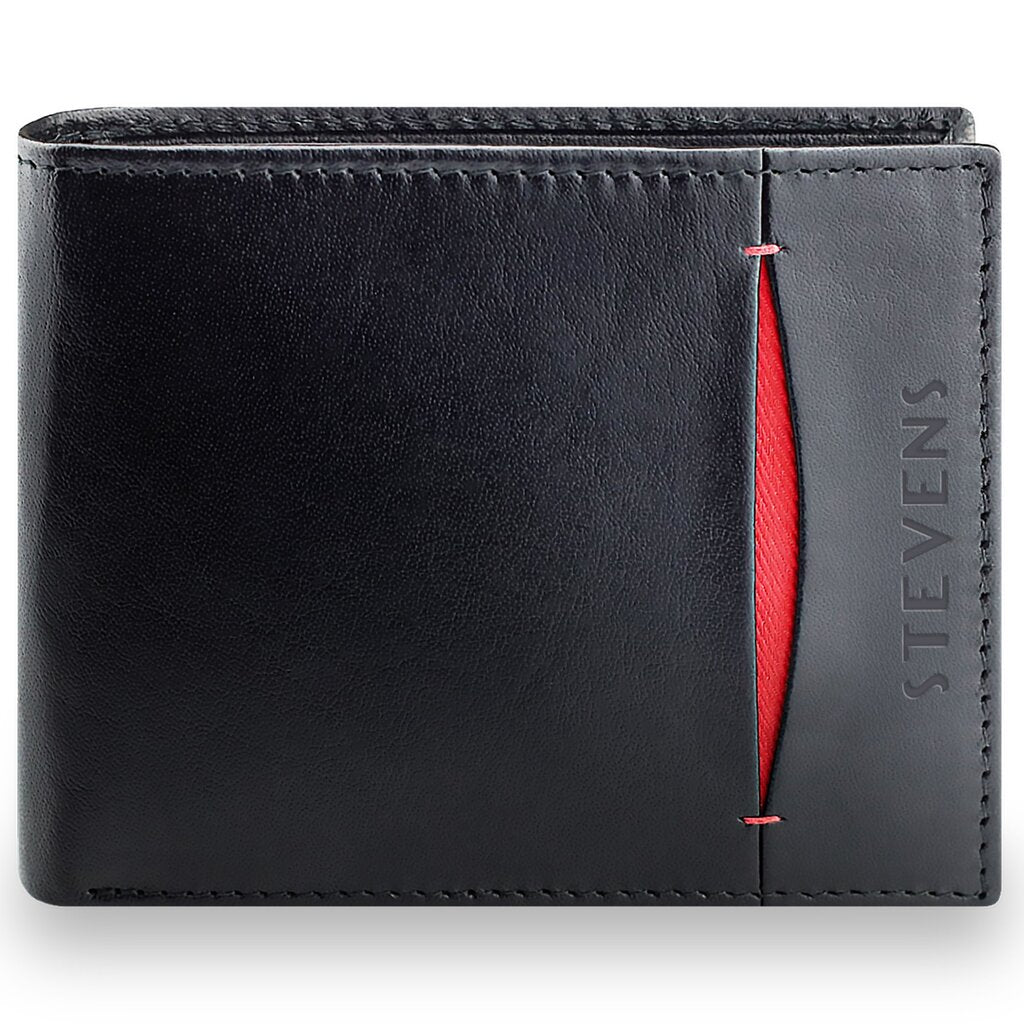 Vyriška natūralios odos piniginė Stevens Z08-8888-R, RFID apsauga