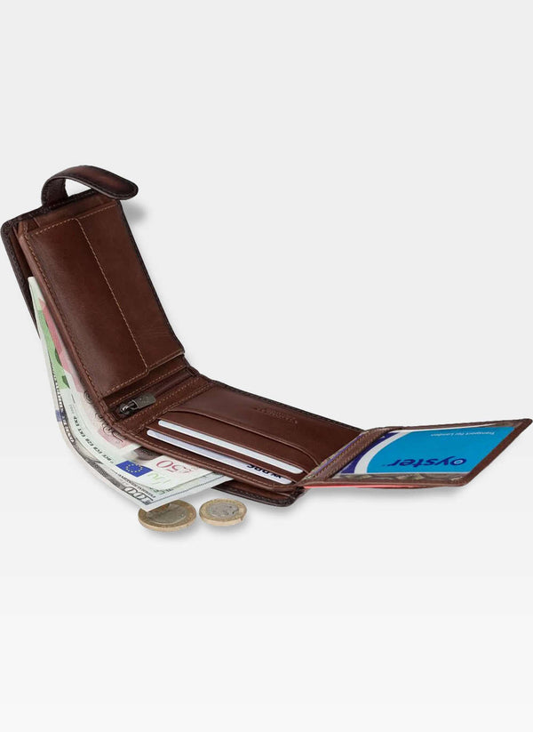 Vyriška natūralios odos piniginė Visconti AT-72, ruda S510