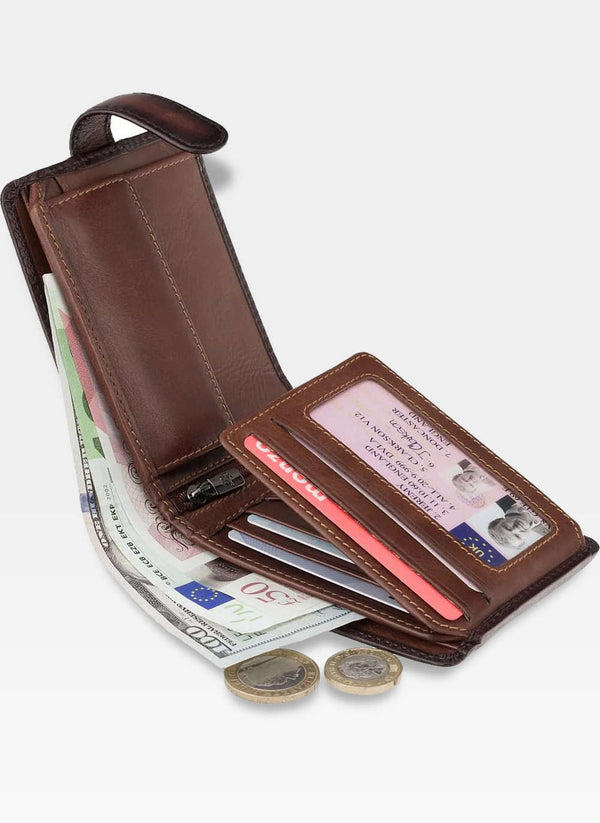 Vyriška natūralios odos piniginė Visconti AT-72, ruda S510