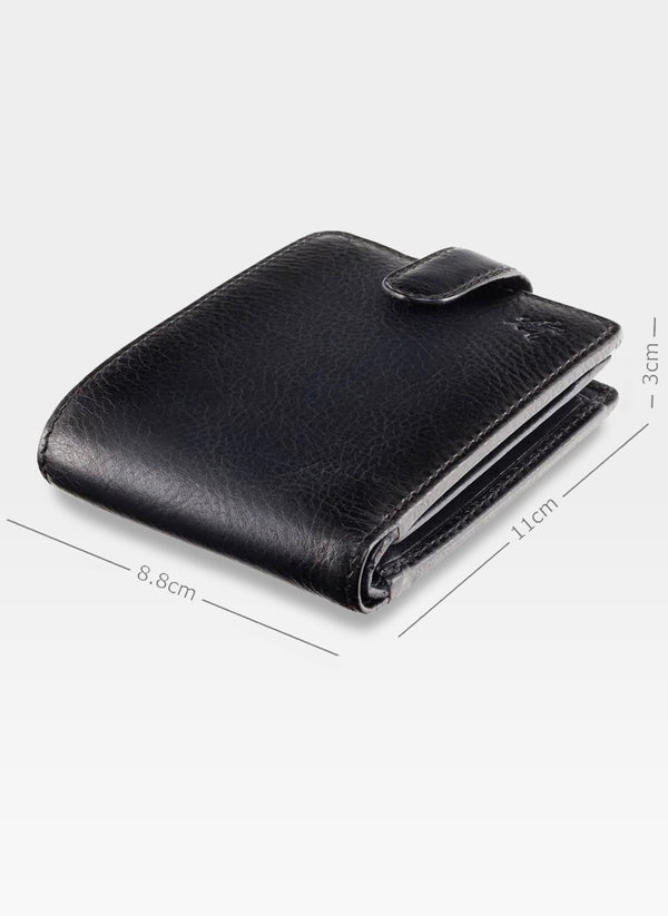 Vyriška natūralios odos piniginė Visconti AT-72, tamsiai mėlyna S509