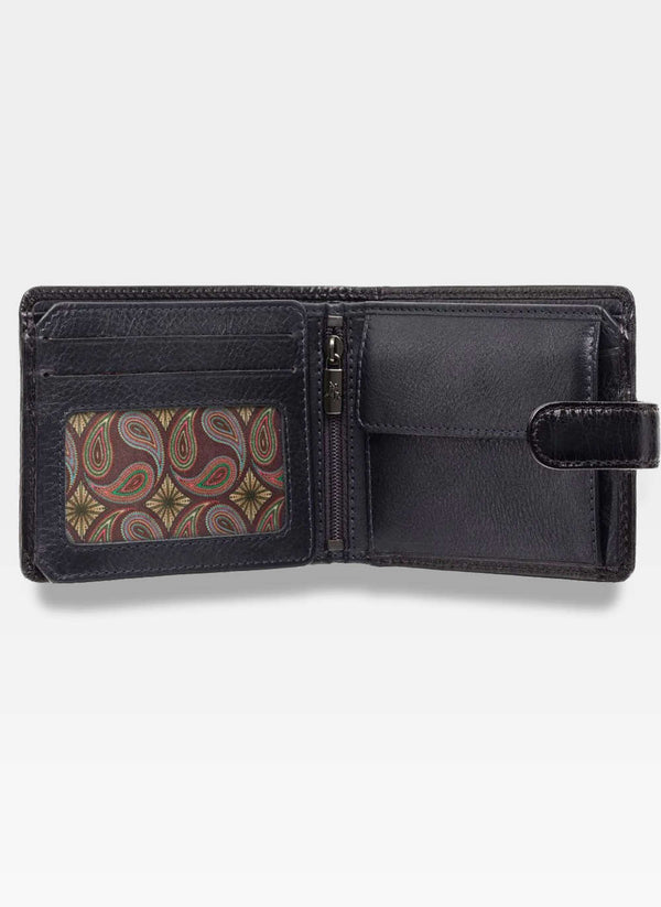 Vyriška natūralios odos piniginė Visconti AT-72, tamsiai mėlyna S509