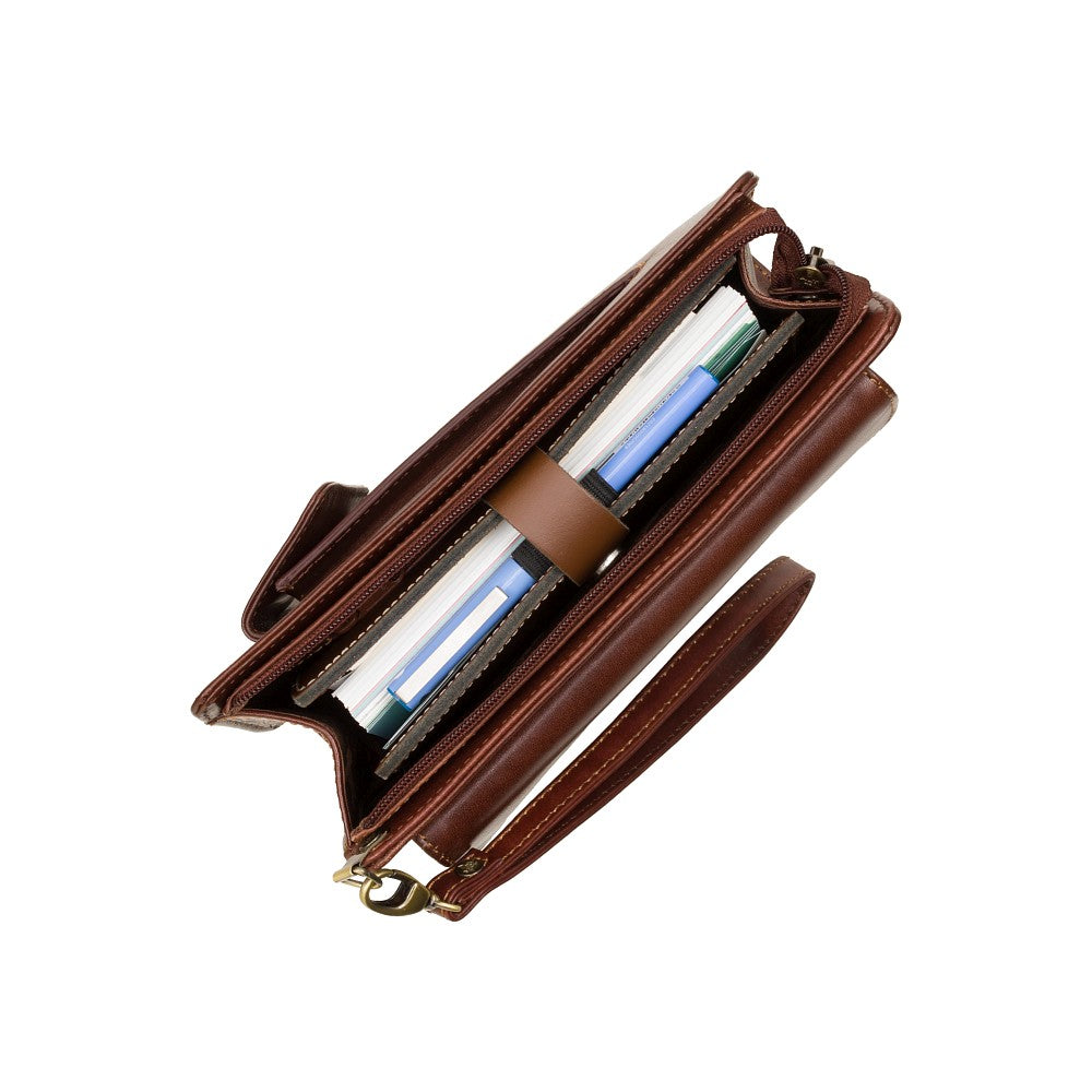 Vyriška natūralios odos rankinė Visconti 02617, ruda R222