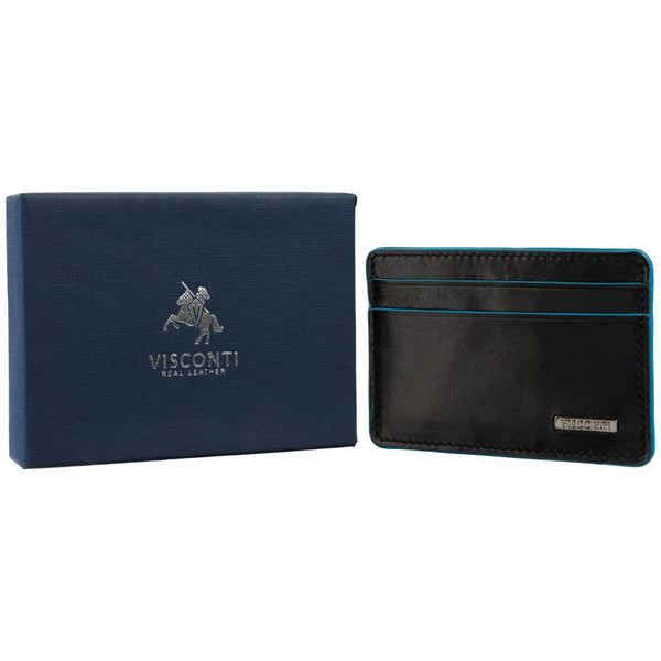 Vyriška odinė kortelių piniginė, Visconti Trento ALP90, juoda, su RFID apsauga
 S498