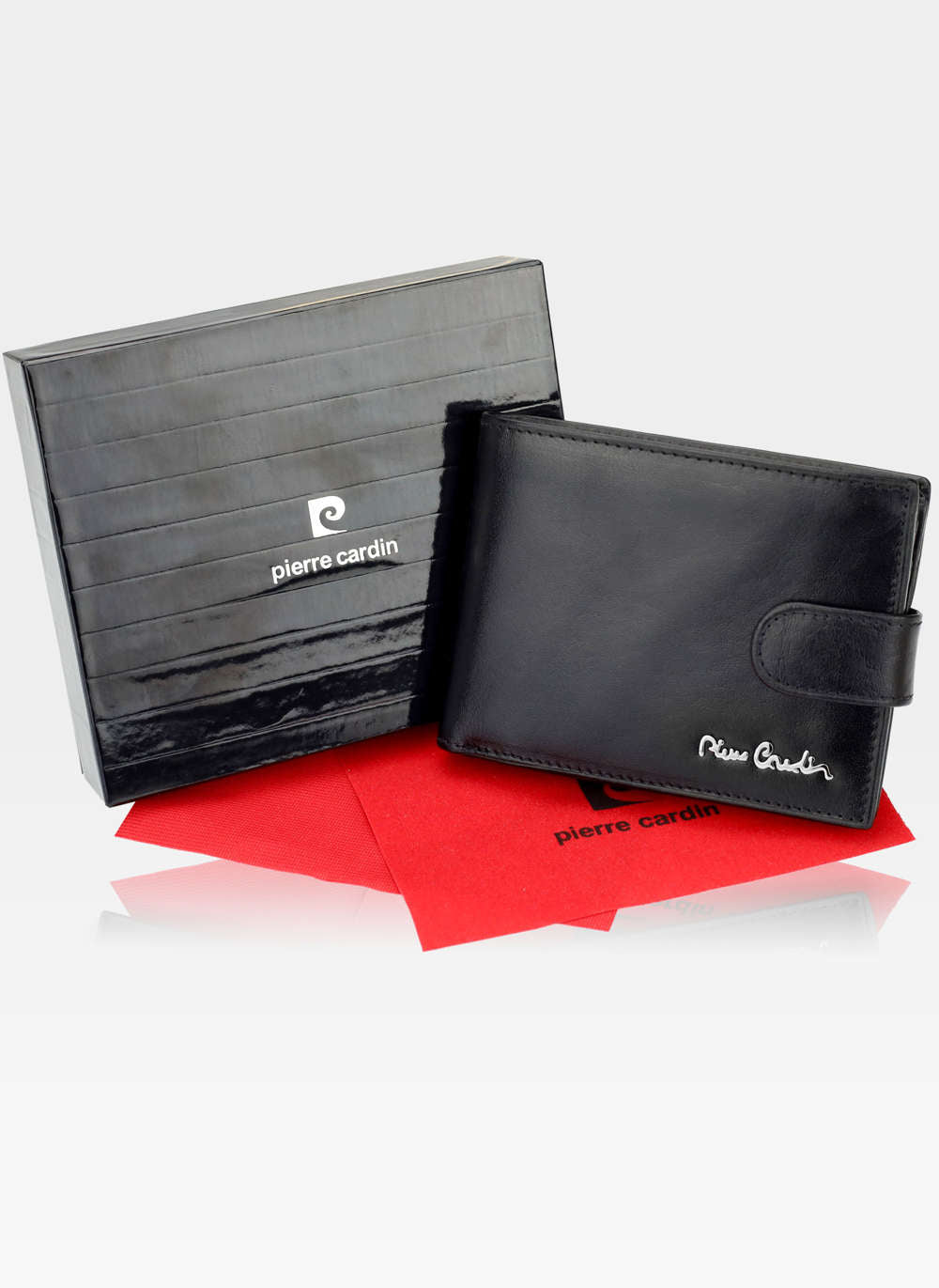 Vyriška odinė piniginė Pierre Cardin 520.1 8806A, juoda S477