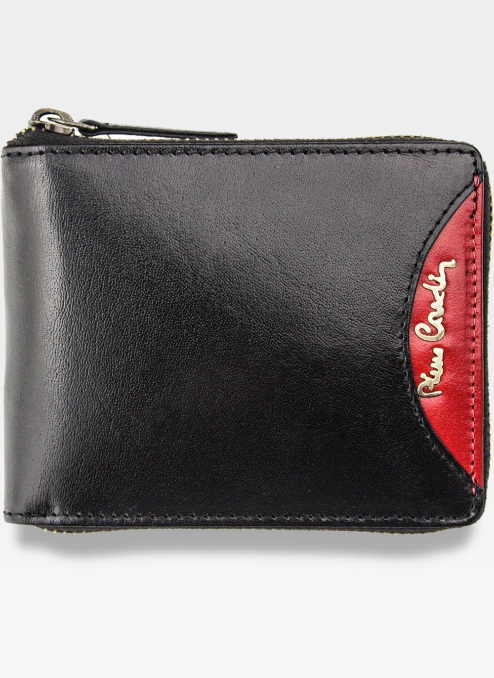 Vyriška odinė piniginė Pierre Cardin Tilak29 8818 juoda+raudona S450